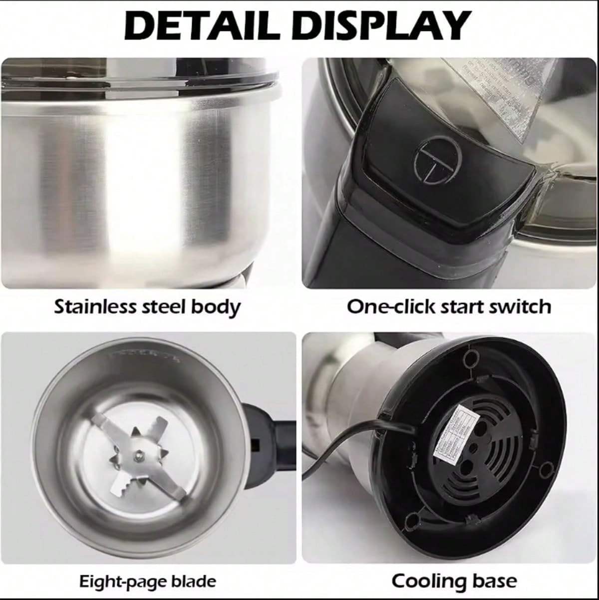 Moedor de café, motor potente  - Coffee Bean Grinder Electric avaliação e preço