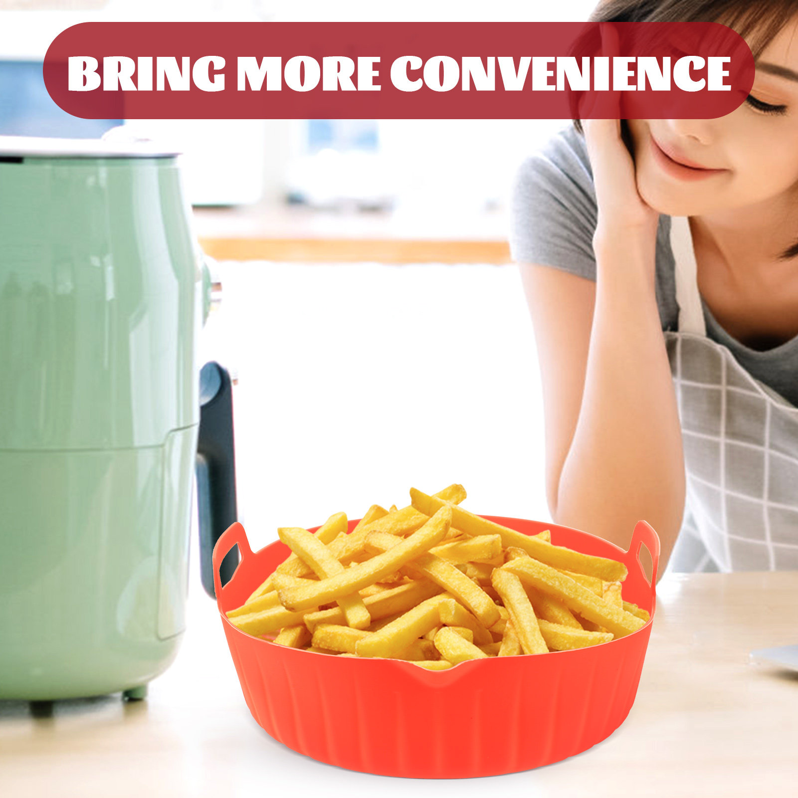 Forma de silicone redonda para - Air Fryer Silicone Pot Liner avaliação e preço