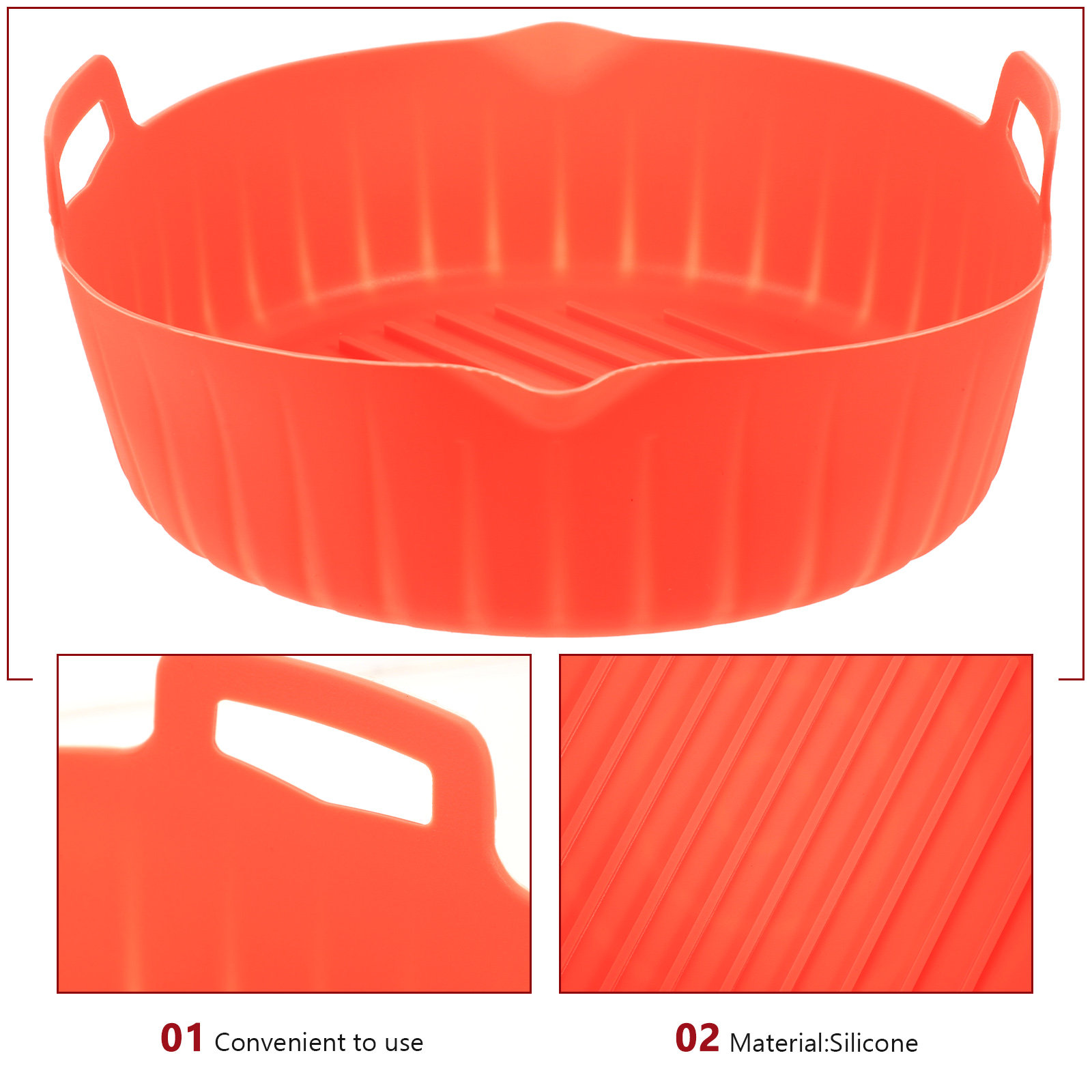 Forma de silicone redonda para - Air Fryer Silicone Pot Liner avaliação e preço
